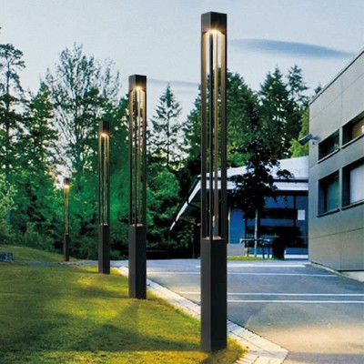定制工程款鋁制方形LED景觀燈廣場(chǎng)照明景觀燈柱特色光效庭院燈