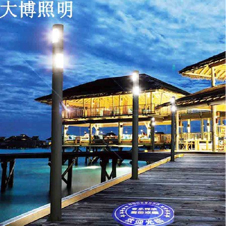 LED現(xiàn)代庭院燈景觀燈圓柱款特色智能文化LOGO投影庭院燈廠家批發(fā)