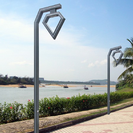 雙子星款現(xiàn)代庭院燈戶外江邊散步路照明特色LED鋁型材庭院燈批發(fā)