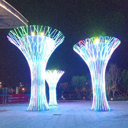 定制生命之樹不銹鋼大型景觀燈戶外裝飾藝術廣場小區造型景觀燈