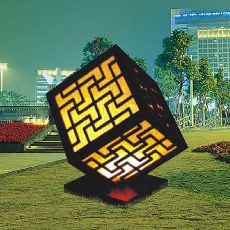 魔方造型景觀燈 特色廣場(chǎng)園林公園小區(qū)亮化戶(hù)外LED景觀燈